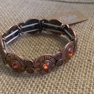 Rain copper & orange aztec bracelet NWT